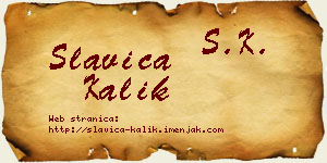 Slavica Kalik vizit kartica
